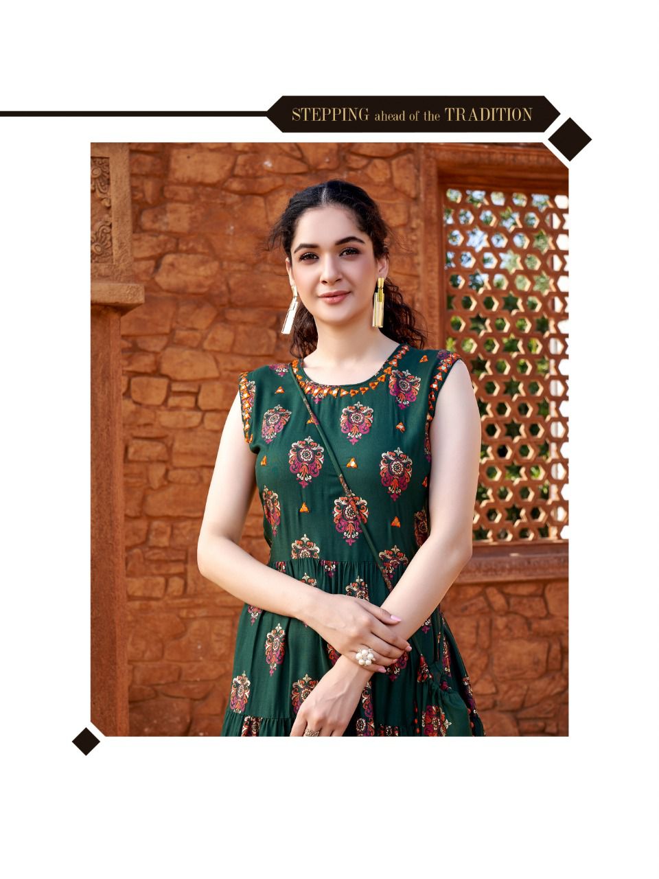 Bonie Wonder Woman New Designer Ethnic Wear Rayon Long Anarkali Kurti Collection